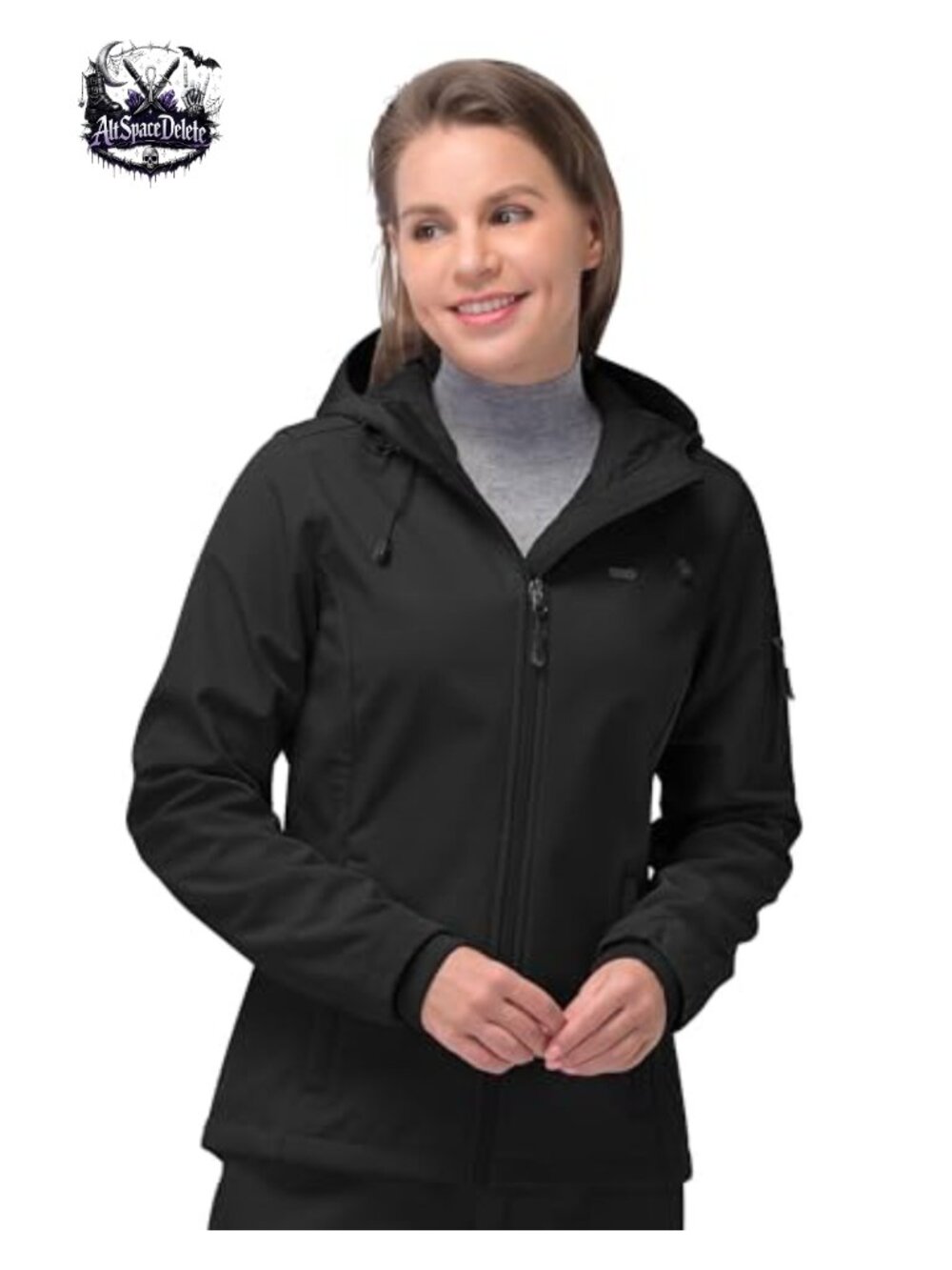 Waterproof Hooded Fleece Lined Softshell Jacket Zip Up